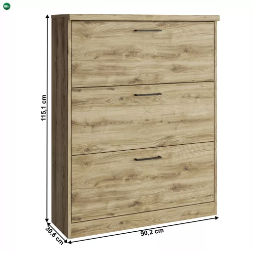 Cipősszekrény 3K, navarra tölgy, DORSI