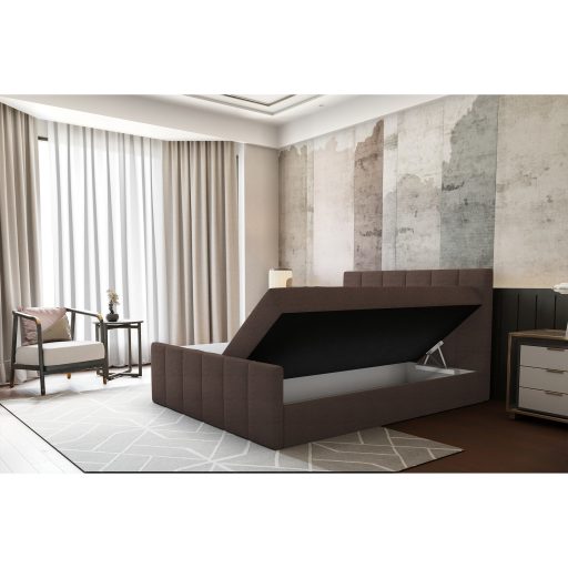 Boxspring ágy, 160x200, barna, STAR