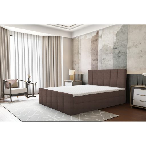 Boxspring ágy, 180x200, barna, STAR
