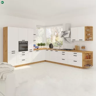Felső szekrény, fehér/artisan tölgy, LULA 50 GU-36 1F