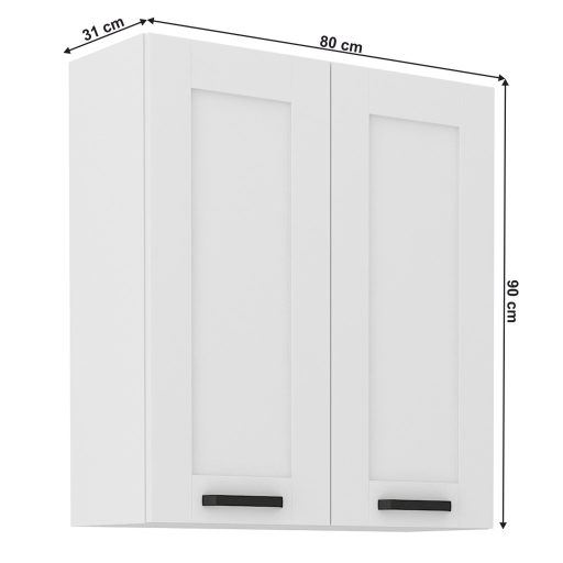 Felső szekrény, fehér, LULA 80 G-90 2 F
