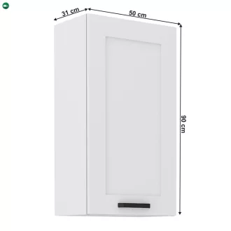 Felső szekrény, fehér, LULA 50 G-90 1F