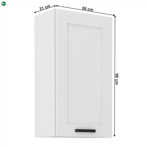 Felső szekrény, fehér, LULA 50 G-90 1F