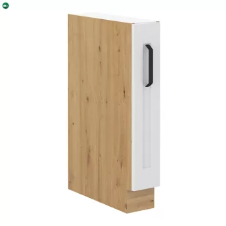   Alsó szekrény kihúzható kosárral, fehér/artisan tölgy, LULA D15 CARGO