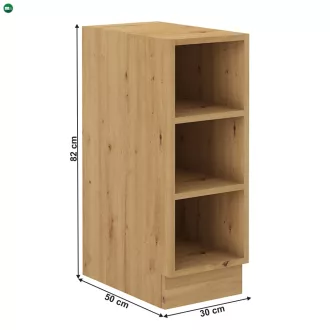 Alsó polcos szekrény, artisan tölgy, LULA 30 D OTW BB