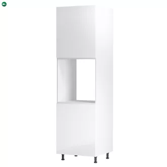   Élelmiszer szekrény, fehér/fehér extra magasfényű, bal, AURORA D60P