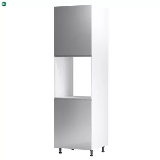   Élelmiszer szekrény, fehér/szürke extra magasfényű, bal, AURORA D60P