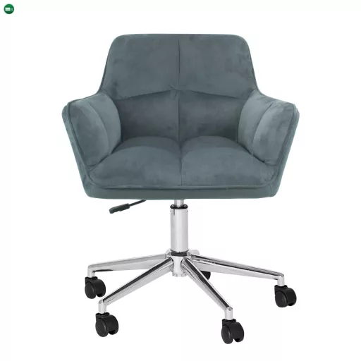 Irodai szék, szürke Velvet anyag/króm, HAGRID NEW