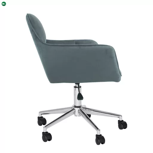 Irodai szék, szürke Velvet anyag/króm, HAGRID NEW