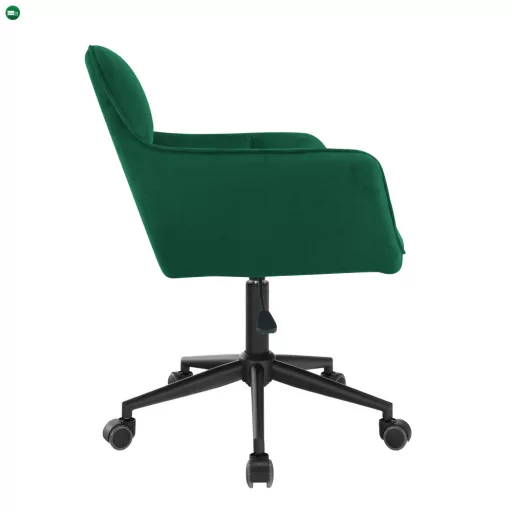 Irodai szék, smaragd selymes szövet/fekete, HAGRID NEW