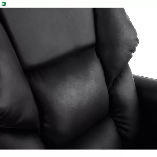 Irodai szék lábtartóval, fekete ekobőr, RODIK