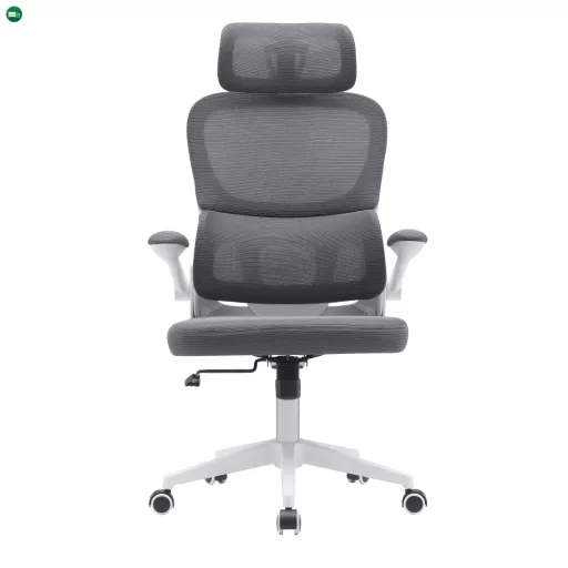 Irodai szék, sötétszürke/fehér, RENARD