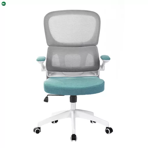 Irodai szék, barna/neomint/fehér, RAMIRO