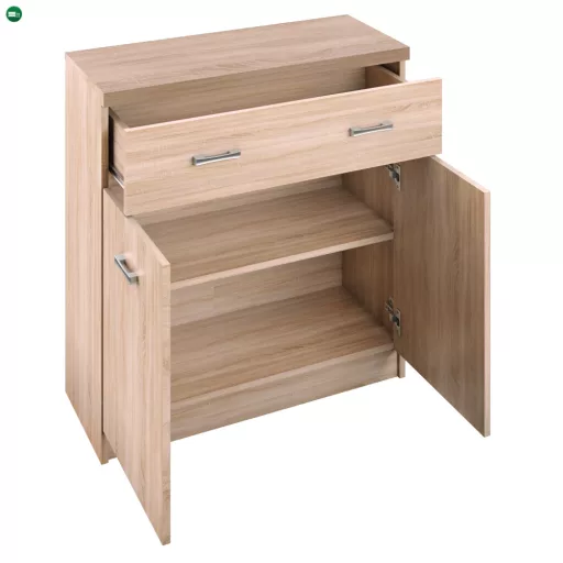 Komód 2D1S, sonoma tölgy, TOPTY TYP 19