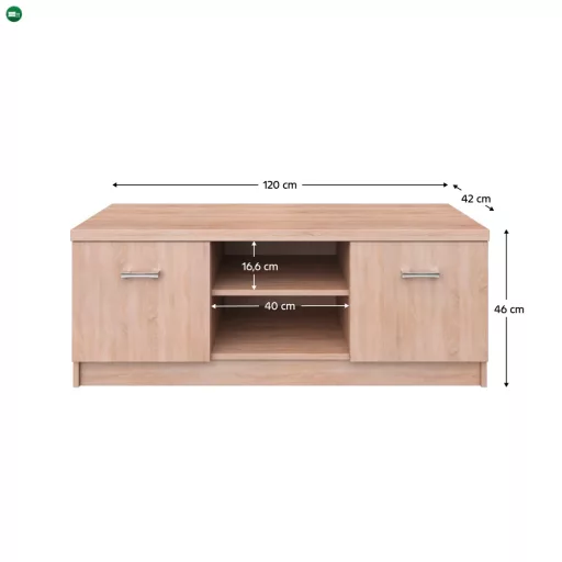 RTV asztal 2D, sonoma tölgy, TOPTY TYP 35