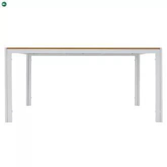 Kerti asztal, fehér acél/tölgy, BONTO