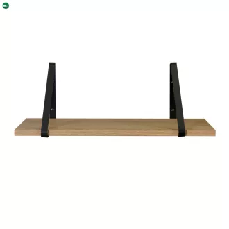 Fali polc, tölgy/fekete, SAGIRA
