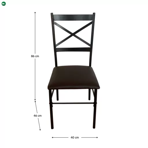 Étkezőgarnitúra 1+4, sonoma tölgy/fekete/barna, NAREN
