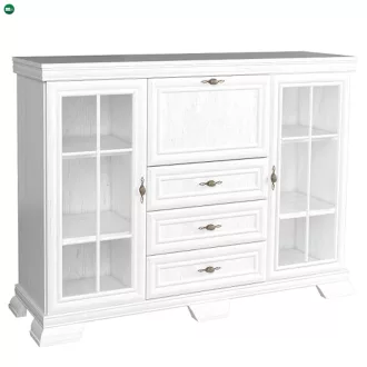   Vitrines szekrény  bárszekrénnyel, sosna andersen, KORA KK6 NEW