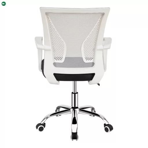 Irodai szék, szürke/fekete/fehér/króm, IZOLDA NEW