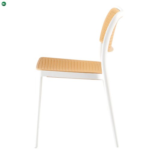 Rakásolható szék, fehér/bézs, RAVID TYP 1