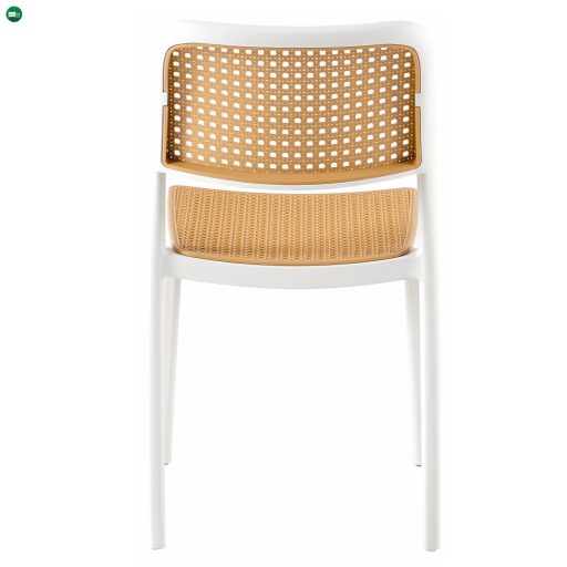 Rakásolható szék, fehér/bézs, RAVID TYP 1