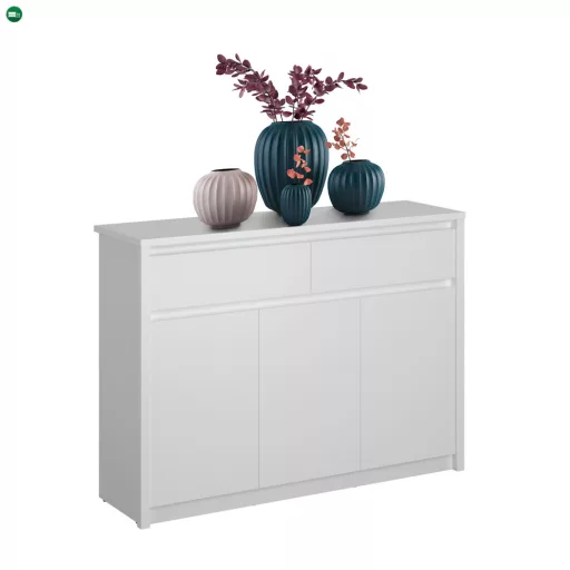 Komód 3D2S, fehér, ERODIN