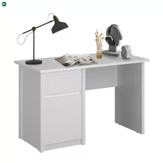 Számítógépasztal 1D1S/120, fehér, ERODIN