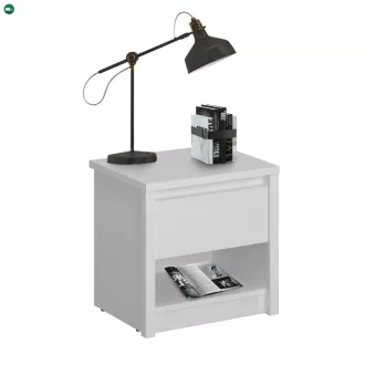 Éjjeliszekrény 1S, fehér, ERODIN