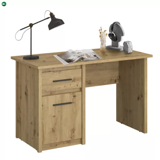 Számítógépasztal 1D1S/120, artisan tölgy, AIRON