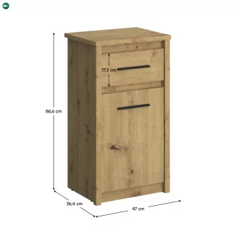 Komód 1D1S, artisan tölgy, AIRON