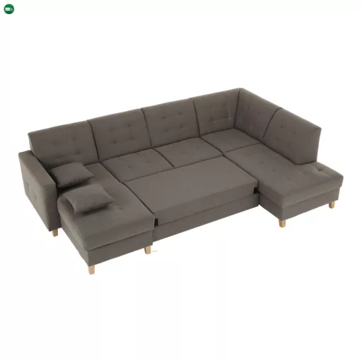 Ülőgarnitúra, szürkésbarna Taupe, balos kivitel, BRIDGET