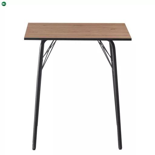 Étkezőasztal, artisan tölgy/fekete, 70x70x75 cm, NALAK TYP 1