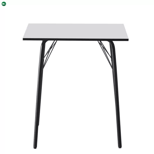 Étkezőasztal, fehér/fekete, 70x70x75 cm, NALAK TYP 1