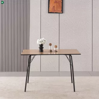   Étkezőasztal, artisan tölgy/fekete, 120x75x75 cm, NALAK TYP 2