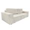 Kihúzható heverő, bézs, HARPERA BIG SOFA