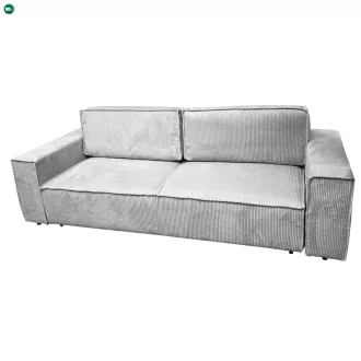 Kihúzható heverő, világosszürke, HARPERA BIG SOFA