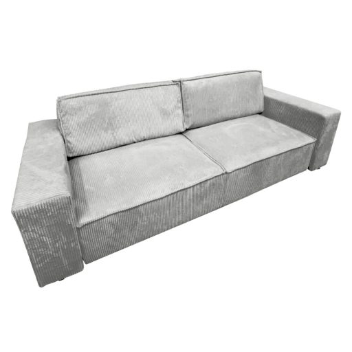 Kihúzható heverő, világosszürke, HARPERA BIG SOFA