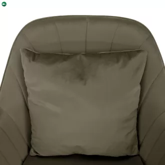 Irodai fotel, szürkésbarna Taupe Velvet anyag/króm, KLIAN