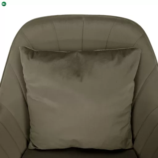 Irodai fotel, szürkésbarna Taupe Velvet anyag/króm, KLIAN