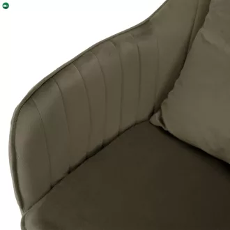 Irodai fotel, szürkésbarna Taupe Velvet anyag/króm, KLIAN
