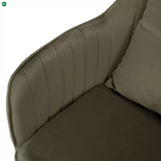 Irodai fotel, szürkésbarna Taupe Velvet anyag/króm, KLIAN