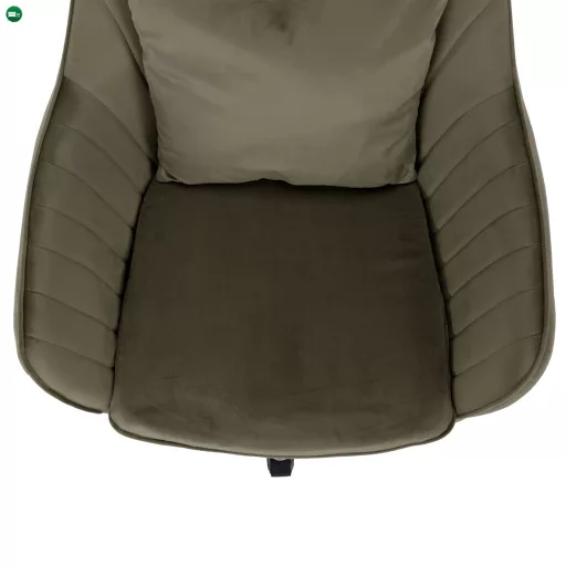 Irodai fotel, szürkésbarna Taupe Velvet anyag/króm, KLIAN