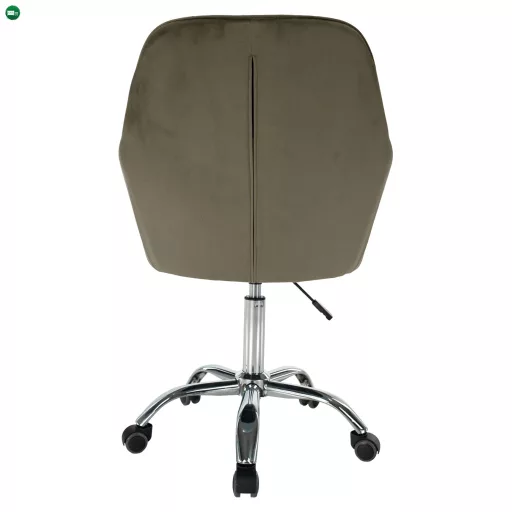 Irodai fotel, szürkésbarna Taupe Velvet anyag/króm, KLIAN