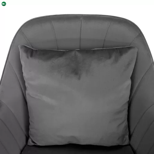 Irodai fotel, szürke Velvet anyag/króm, KLIAN