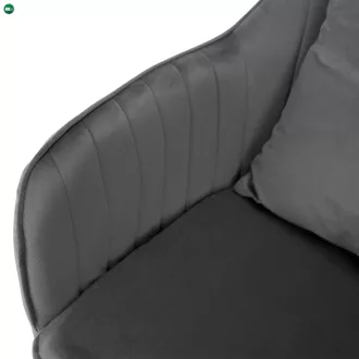Irodai fotel, szürke Velvet anyag/króm, KLIAN