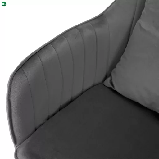 Irodai fotel, szürke Velvet anyag/króm, KLIAN