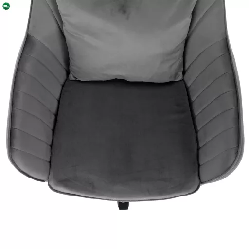 Irodai fotel, szürke Velvet anyag/króm, KLIAN