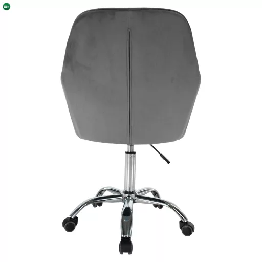 Irodai fotel, szürke Velvet anyag/króm, KLIAN