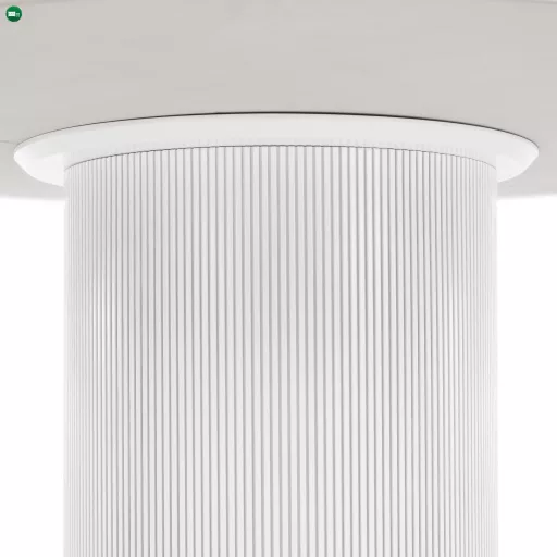 Étkezőasztal, fehér márvány/MDF, átmérő 120 cm, MAHIR TYP 1